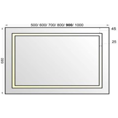 Зеркало Englhome Mirror Edging ED900-LED
