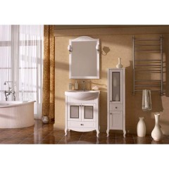 Комплект мебели ASB-Woodline Флоренция витраж 65 белый массив ясеня