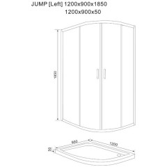 Душевой угол Sturm Jump ST-JUMP1209-LTRCR 1200x900x1850
