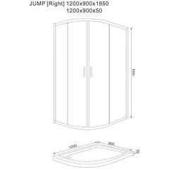 Душевой угол Sturm Jump ST-JUMP1209-RTRCR 1200x900x1850