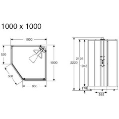 Душевая кабина IDO Showerama 8-5 100x100 стекло прозрачное, профиль серебристый 4985112010