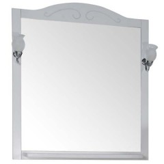 Зеркало ASB-Woodline Флоренция 85 белый массив ясеня
