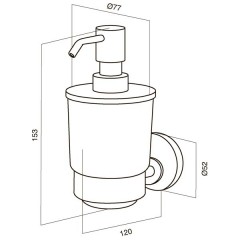 Дозатор жидкого мыла стеклянный настенный Am.Pm Bliss L A5536964