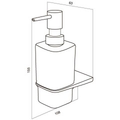 Дозатор жидкого мыла стеклянный настенный Am.Pm Inspire A5036900