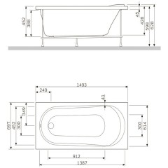 Панель фронтальная для ванны Am.Pm Joy W85A-150-070W-P