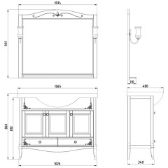 Комплект мебели ASB-Woodline Салерно 105 массив ясеня