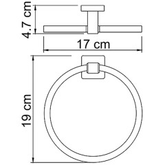 Полотенцедержатель-кольцо WasserKRAFT Lippe K-6560