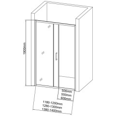 Душевая дверь Aquanet SD-1400A 209408