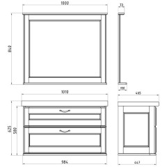 Комплект мебели ASB-Woodline Прато 100 белый массив ясеня
