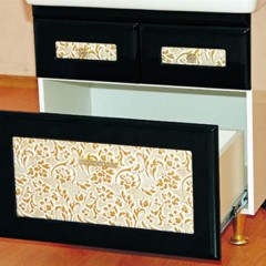 Комплект мебели Misty Гранд 80 кожа флораль/черная рамка