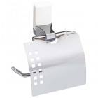 Держатель туалетной бумаги с крышкой WasserKRAFT Leine White K-5025WHITE