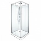 Душевая кабина IDO Showerama 10-5 квадратная 90x90 профиль серебристый матовый, стекло прозрачное/прозрачное