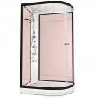 Душевая кабина Domani-Spa Delight 128 L розовые стенки/прозрачное стекло с электрикой и гидромассажем DS01D128LLPcCl10