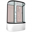 Душевая кабина Domani-Spa Neat 150 high розовые стенки/прозрачное стекло с электрикой и гидромассажем DS01N158HPcCl10