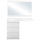 Комплект мебели Style Line ElFante Даллас 130 напольный белый (3 ящика) L