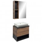Комплект мебели Comforty Штутгарт 60 дуб тёмно-коричневый (раковина 9055RA-50)